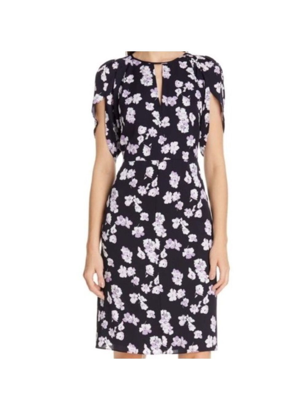 Women's Lewit Slit Sleeve Stretch Silk Dress